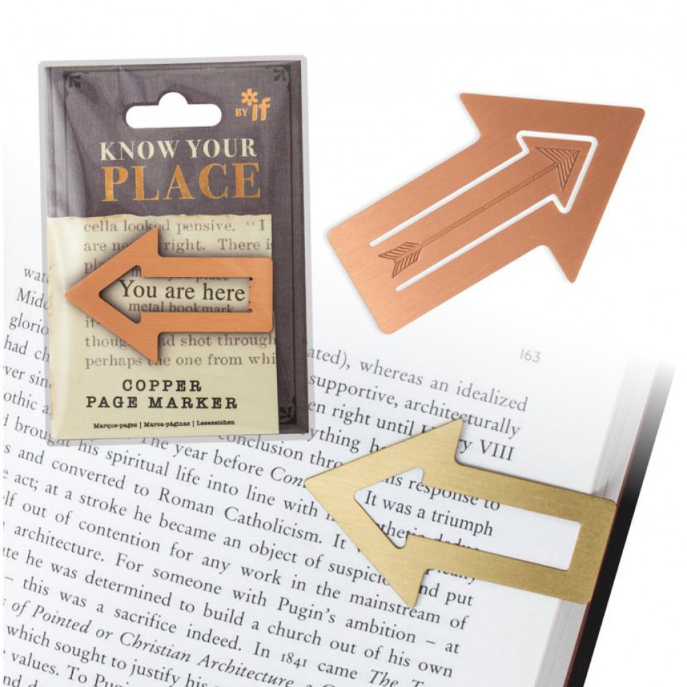 Know Your Place Page Markers | Metal Arrow Bookmarks | IF